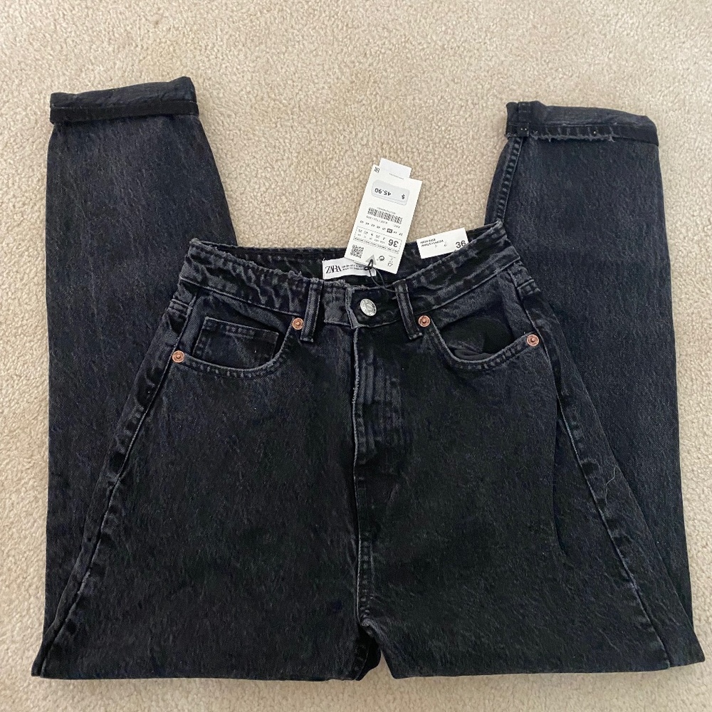 Zara classic mom fit jeans